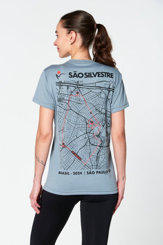 Camiseta Baby Look - 99º São Silvestre - Mapa