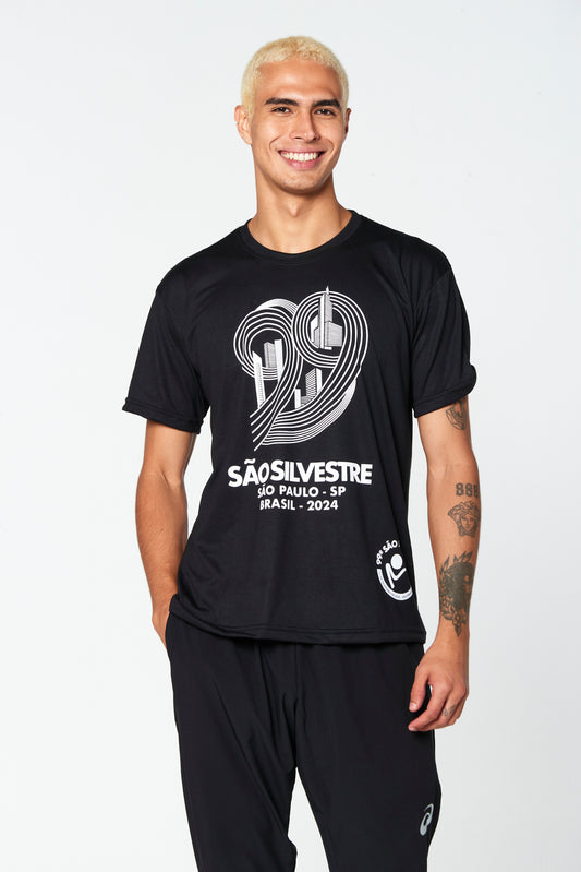 Camiseta Unissex São Silvestre 99 anos - Preta